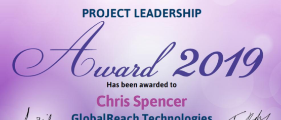 Certificate Awarded to GlobalReach Chris Spencer in the Wireless Broadband Alliance Leadership Awards.