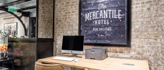 Picture of the Mercantile Hotel reception where the Guest Wi-Fi Experience uses Passpoint Wi-Fi.
