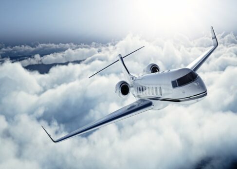 Private jet with Satcom Direct SkyTicket Wi-Fi onboard